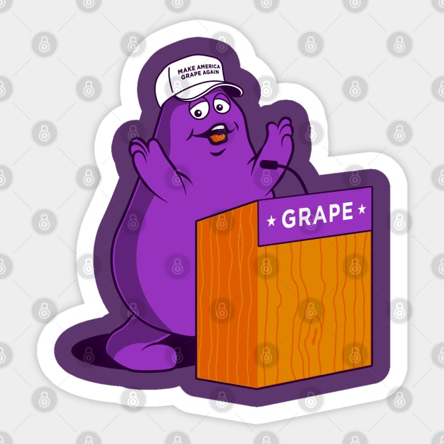 Make America Grape Again Sticker by visualcraftsman